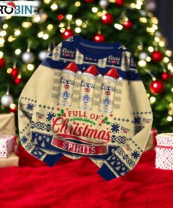 Coors Banquet Xmas Cans Of Beer Ugly Sweater