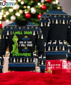 Corona Extra Grinch Will Drink Everywhere Ugly Sweater