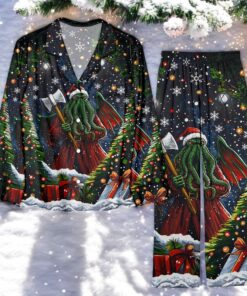 Cthulhu Santa Claus Family Pajamas Set Cthulhu Santa Claus Family Pajamas Set