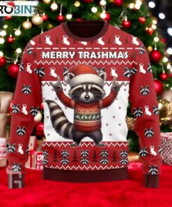 Cute Raccoon Christmas Ugly Sweater