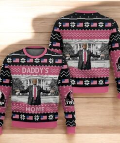 Daddy’s Home Ugly Christmas Sweater, Trump 2024 Sweater