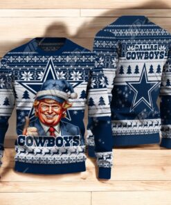 Dallas Cowboys Christmas Donald Trump Knitted Sweater