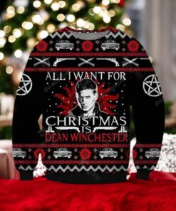 Dean Winchester Supernatural Ugly Christmas Sweater, Winchester Brothers Sweatshirt, Supernatural Xmas Sweatshirt, Holiday Gift For Her Dean Winchester Supernatural Ugly Christmas Sweater, Winchester Brothers Sweatshirt, Supernatural Xmas Sweatshirt, Holiday Gift For Her