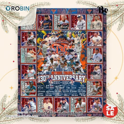 Detroit Tigers 30th Anniversary 1894 2024 Fleece Blanket