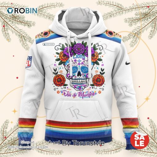 Dia De Los Muertos Detroit Lions 2024 Pullover AOP Hoodie, Sweatshirt, Shirt