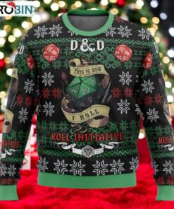 DnD Roll Initiative Christmas Ugly Sweater