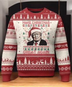 Donald Trump Ugly Christmas Sweater, Make Christmas Great Again Sweater