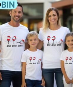 Drink Drank Drunk Christmas Sweatshirt, Christmas Tee Wine Shirt