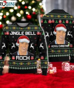 Dwayne Johnson Ugly Christmas Sweater, Jingle Bell Rock Xmas Sweater