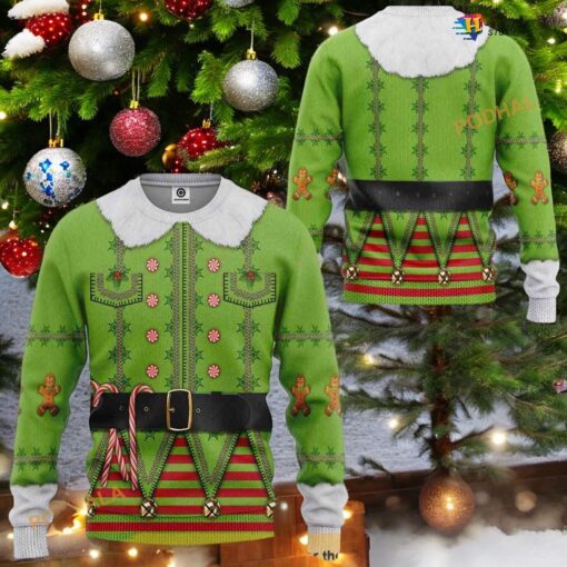 Elf Christmas Funniest Ugly Sweater, Creative Gift for Friends & Family