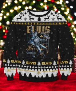 Elvis Presley Xmas Sweater, Elvis Presley Ugly Sweater, King Of Rock And Roll Sweater, Elvis Christmas Sweater, Elvis King Sweatshirt