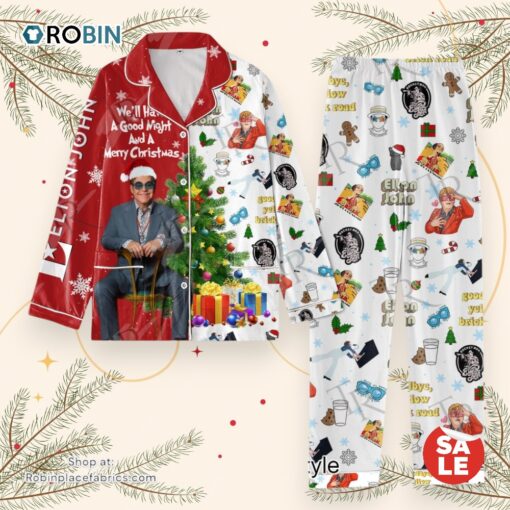 Elton John We’ll Have A Good Night And A Merry Christmas Pajamas Set