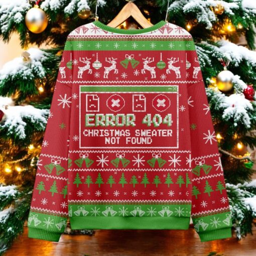 Error 404 Not Found Ugly Christmas Sweater