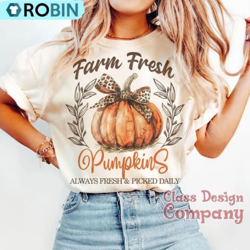 Fall Farm Retro Fresh Pumpkins Coquette Shirt