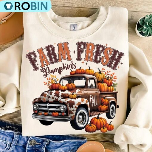 Farm Retro Fall Fresh Pumpkins Shirt