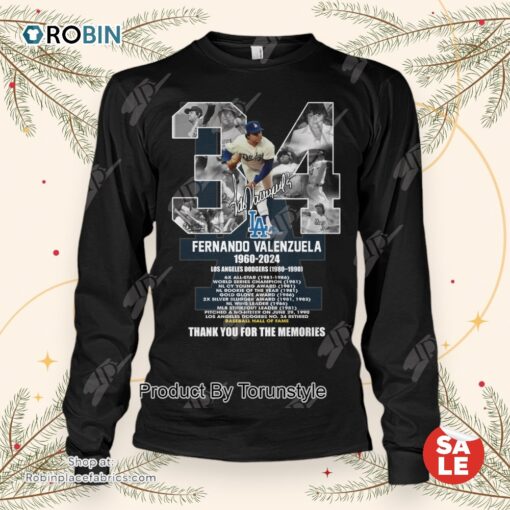 Fernando Valenzuela 1960 2024 Baseball Hall Of Fame Thank You For The Memories Unisex Shirt