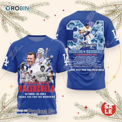 Fernando Valenzuela October 22, 2024 Thank You For The Memories Hoodie, Sweatshirt, Shirt
