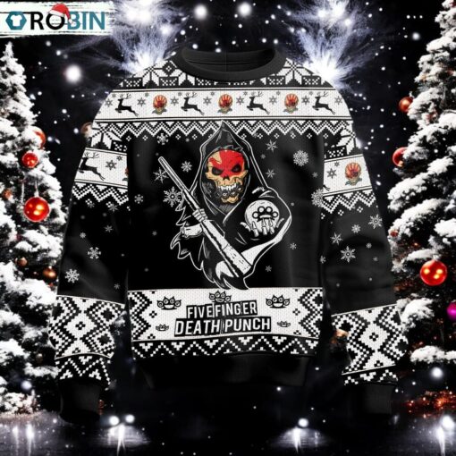 Five Finger Death Punch Christmas Sweater, Sweatshirt