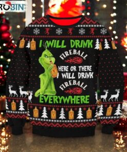 Fireball funny character Ugly Christmas Sweater