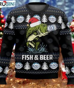 Fish Santa Busch Light Ugly Sweater