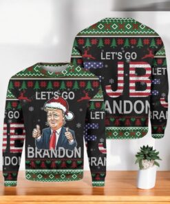 Fjb Trump Funny Let’s Go Brandon Christmas Sweater Hd