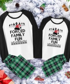 Forced Family Fun Sarcastic Family Christmas Pajama Sets Forced Family Fun Sarcastic Family Christmas Pajama Sets