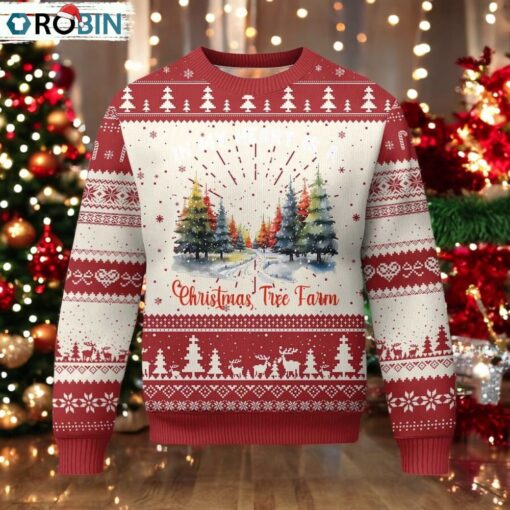 Funny Christmas Ugly Christmas Sweater In My Heart Is A Xmas Tree Farm Retro Vintage Clothing