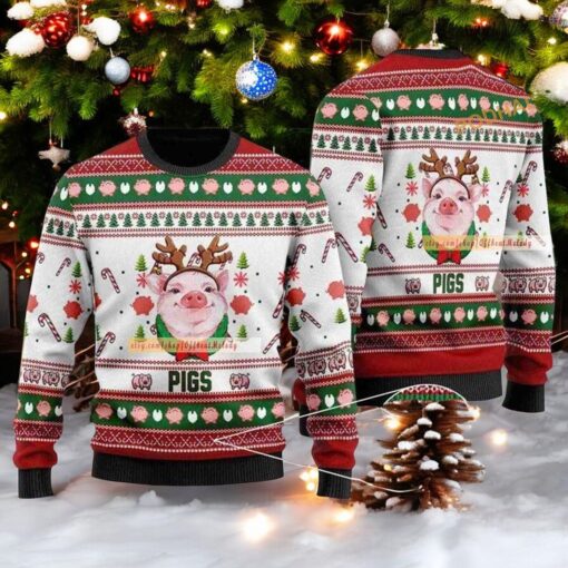 Funny Pig Ugly 3D Christmas Sweater, Sweatshirt, Funniest Ugly Christmas Sweater, Sweatshirt