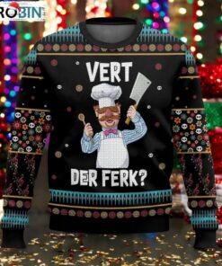 Funny Swedish Chef Vert Der Ferk Ugly Christmas Sweater