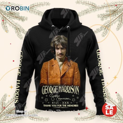 George Harrison 1943   2001 Thank You For The Memories Hoodie, Sweatshirt, Shirt
