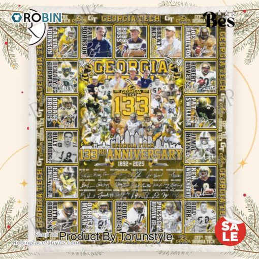 Georgia Tech 133RD Anniversary 1892 2025 Fleece Blanket
