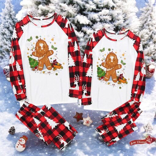 Gingerbread Chewbacca Family Christmas Pajama Sets
