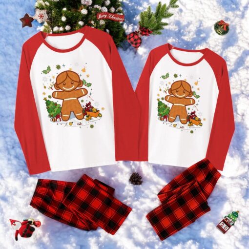 Gingerbread Girl Family Christmas Pajama Sets