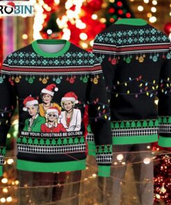 Golden Girls May Your Christmas Be Golden Ugly Sweater, Retro TV Series Xmas Sweatshirt
