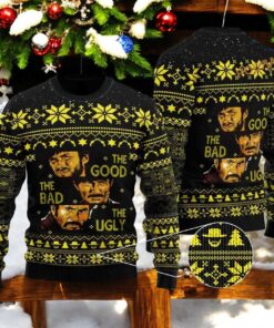 Good Bad Ugly Knitted Christmas 3D Sweater, Family Ugly Christmas Sweater Good Bad Ugly Knitted Christmas 3D Sweater, Family Ugly Christmas Sweater