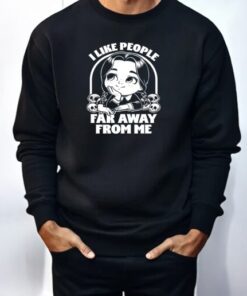 Goth Girl Hates People Sarcasm Horror Tv Show Shirt