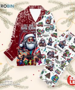 Grateful Dead Till This Damn Season Merry Deadmas Pajamas Set
