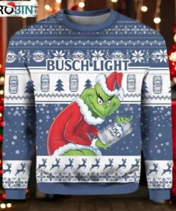 Grinch Busch Light Ugly Christmas Sweater