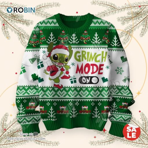 Grinch Mode On Christmas Sweater, Sweatshirt