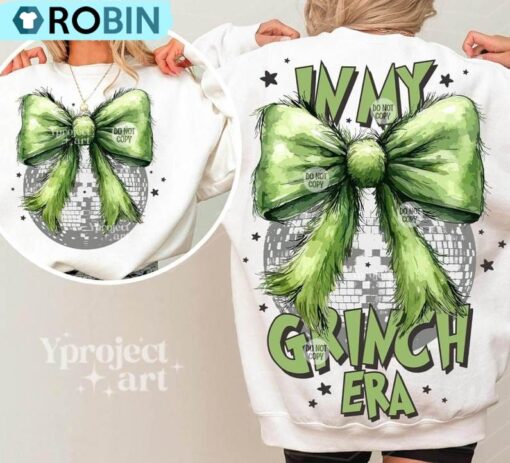 Grinchmas Coquette Bow Sweatshirt, Christmas Shirt