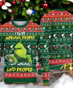 Grinch’s Morning Humbug Ugly Christmas Sweater, Sweatshirt, The Perfect Funny Xmas Gift