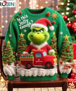 Grnch Is This Jolly Enough Ugly Christmas Sweater