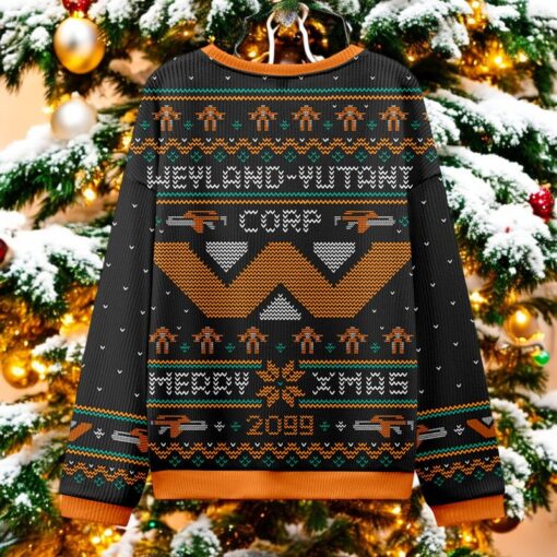 Happy Alien Xmas Black Ugly Christmas Sweater