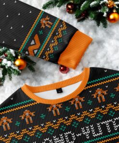 Happy Alien Xmas Black Ugly Christmas Sweater