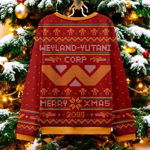 Happy Alien Xmas Red Ugly Christmas Sweater