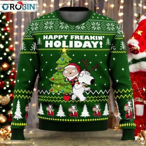 Happy Freakin Holidays Family Guy Ugly Christmas Sweater