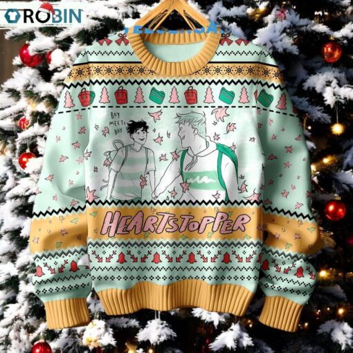 Heartstopper Boy Meets Boy Hi Hi Christmas Sweater, Sweatshirt