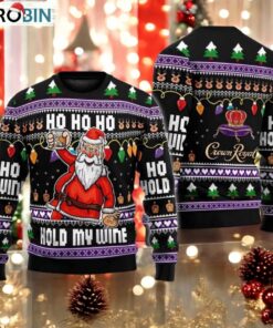 Ho Ho Ho Hold My Wine Santa Ugly Christmas Sweater