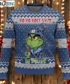 Ho Ho Holy Grinch I’m Drunk Busch Light Ugly Christmas Sweater