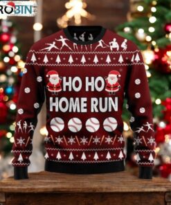 Ho Ho Home Run Ugly Christmas Sweater